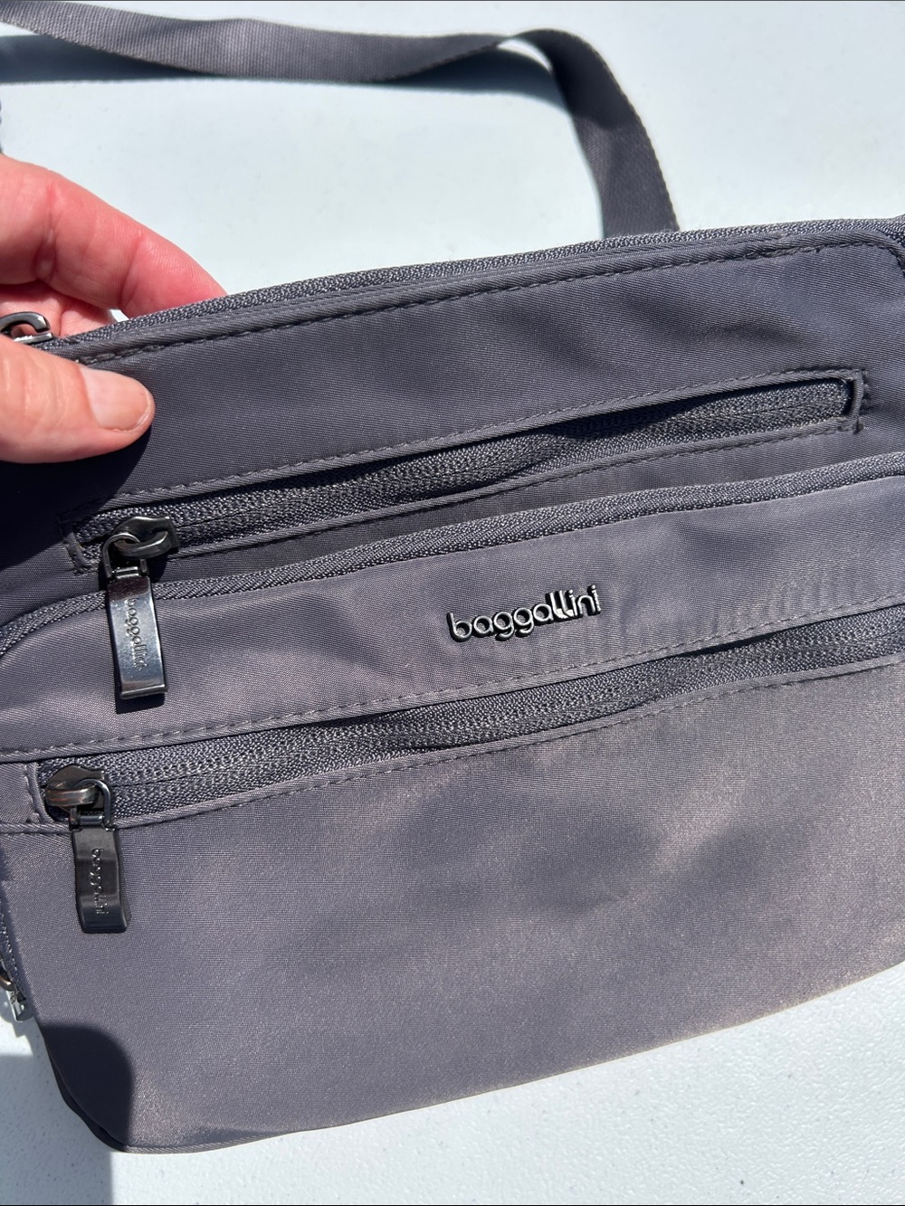 Baggallini Gray Marais RFID Crossbody Bag - Picture 2 of 14